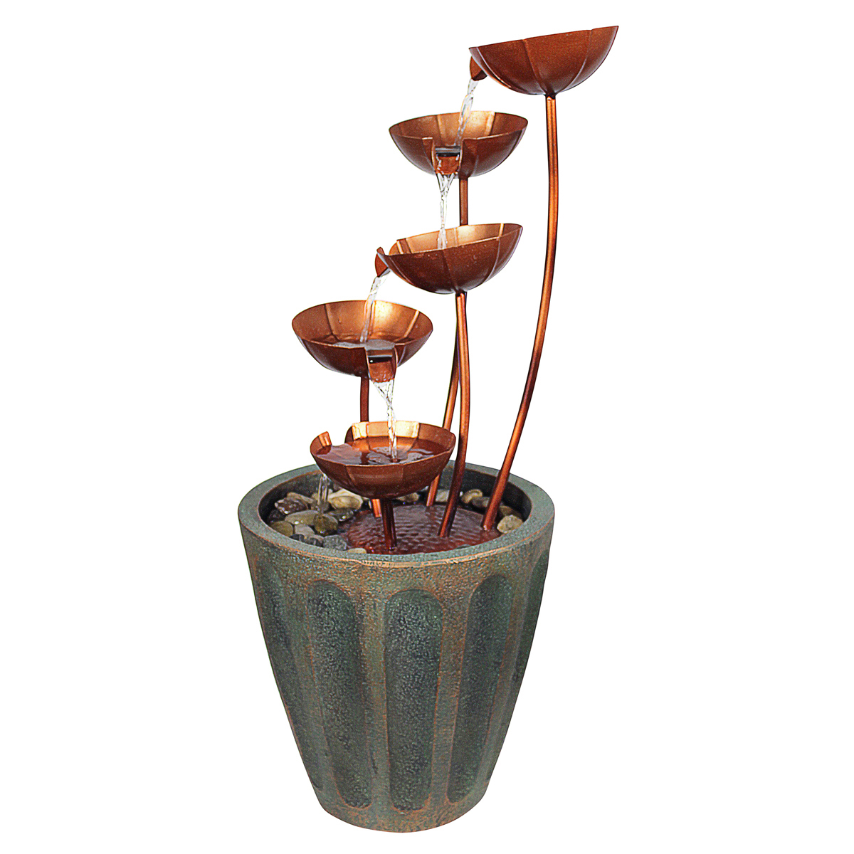 Image Thumbnail for Dt Copper Falls Cascading Garden Fountain